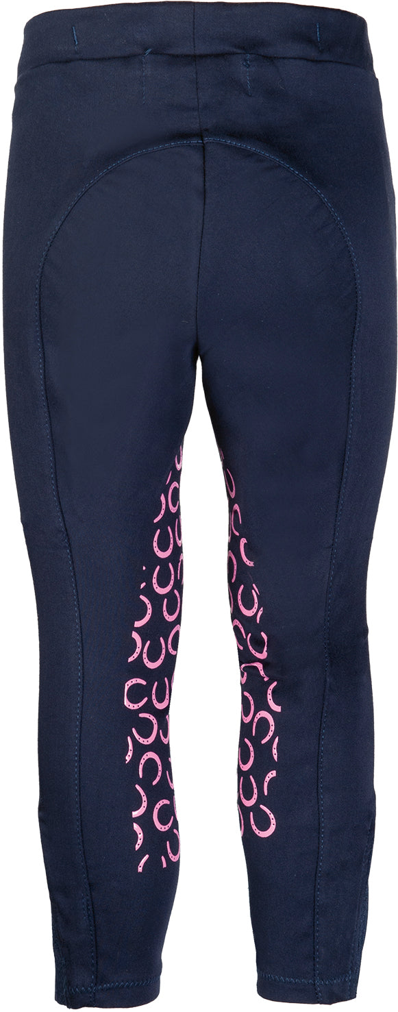 Riding leggings Pink Pony silicone knee patch 6900 deep blue / EU98/104/age 2-4