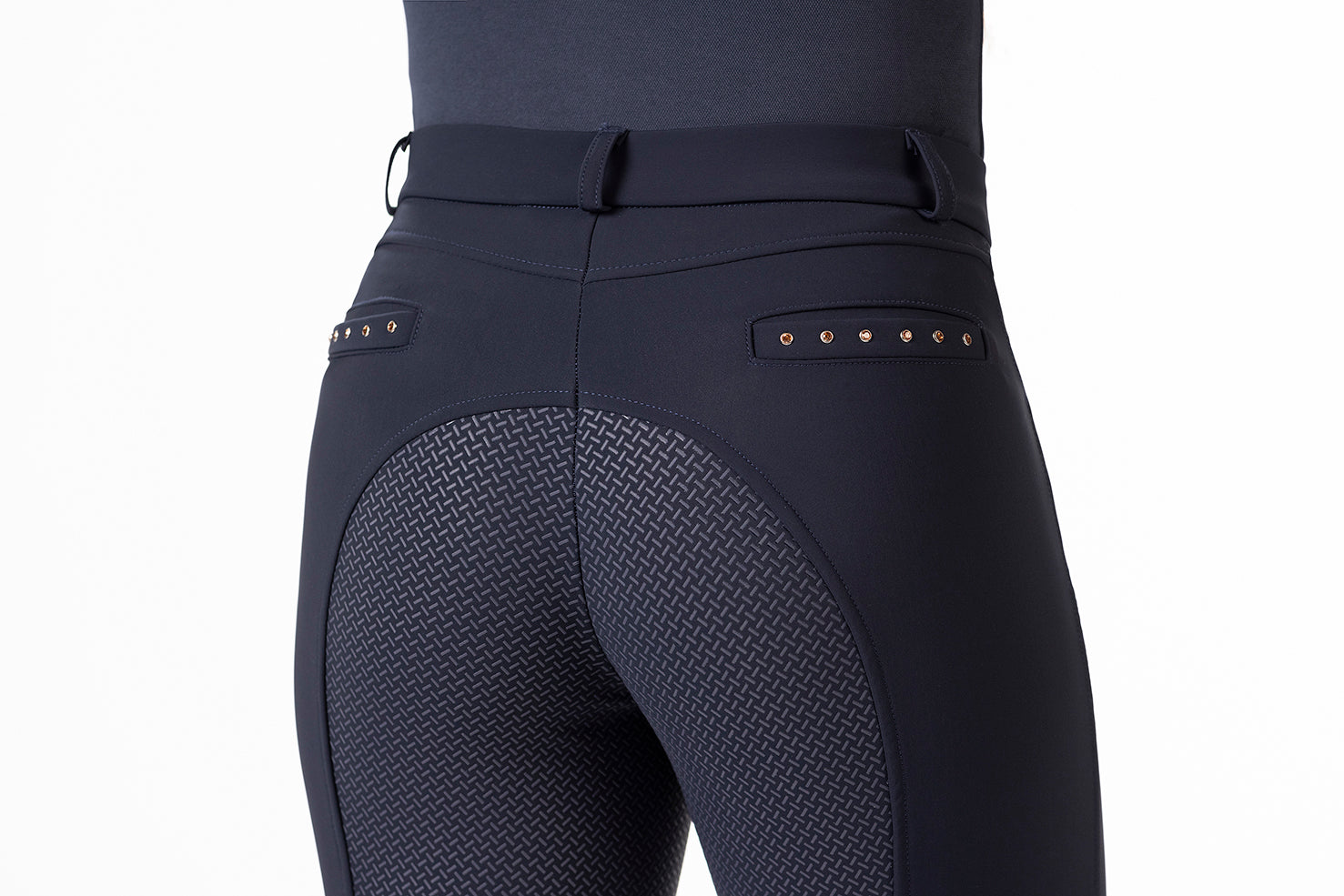 Riding breeches Rosegold Glamour Winter Style 6979 deep blue/rose-gold / EU34/UK24/US22