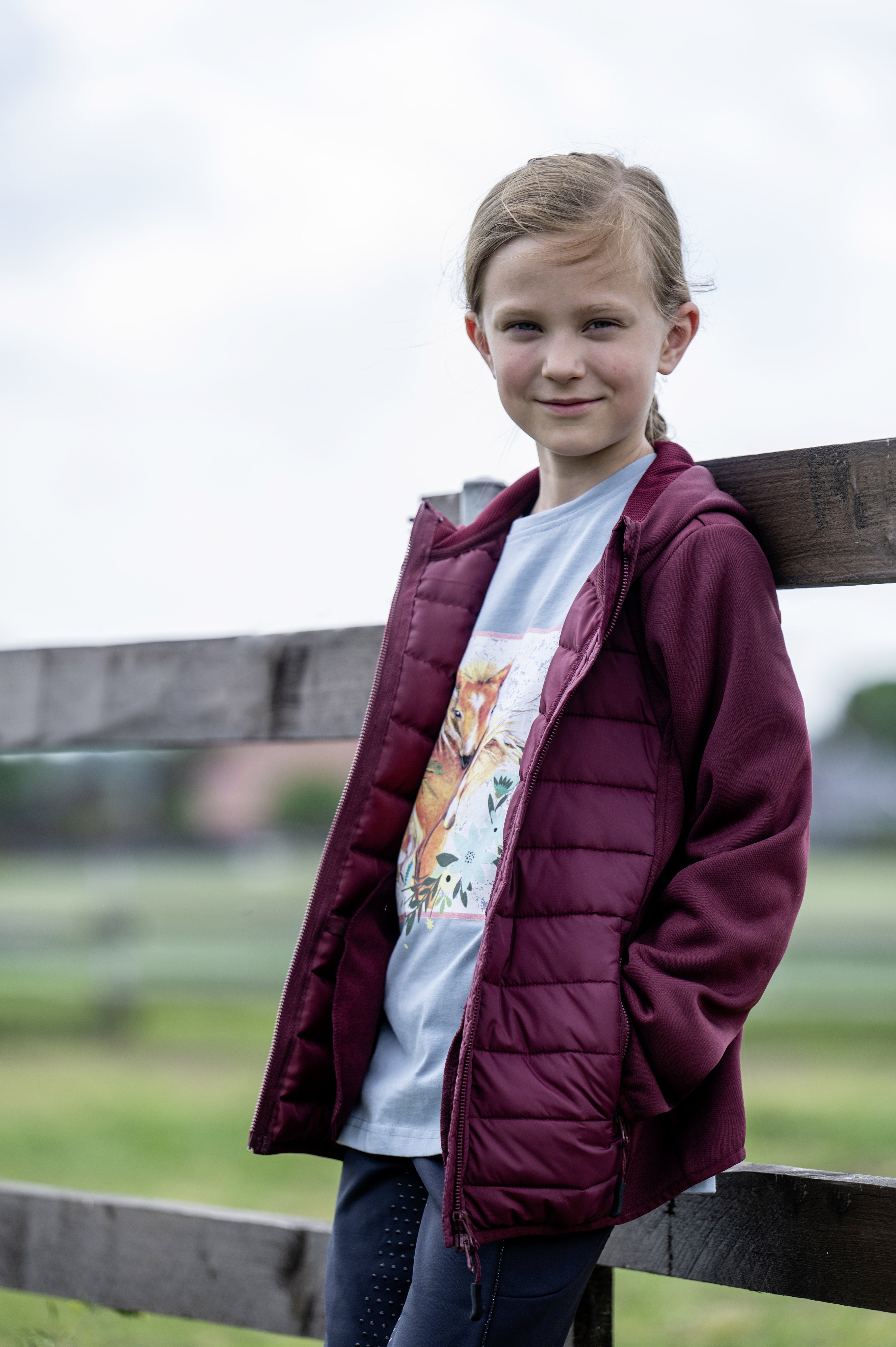 Sweat jacket Anni 3100 wine red / EU128/age 6-7