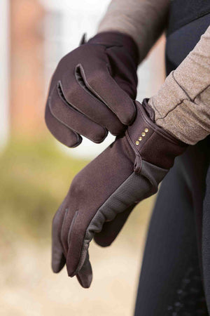 Riding gloves Basil softshell 2100 dark brown / L