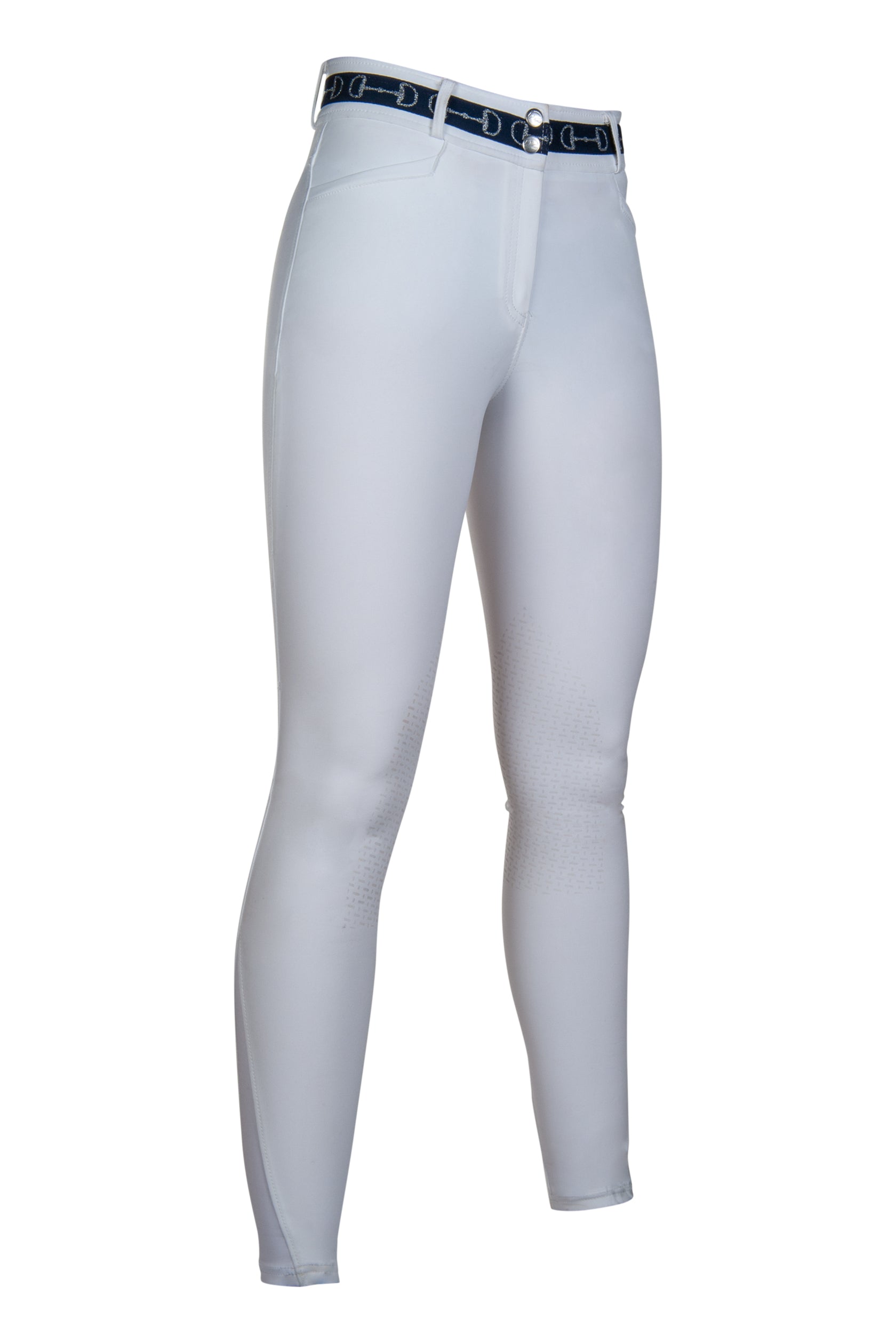 Riding breeches Monaco Style silicone knee patch 1200 white / EU34/UK24/US22