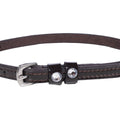Spur straps Crystal patent leather 2100 dark brown / piece