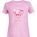 Kids Tshirt I love horse riding 3800 rose / EU122-128/age 6-7