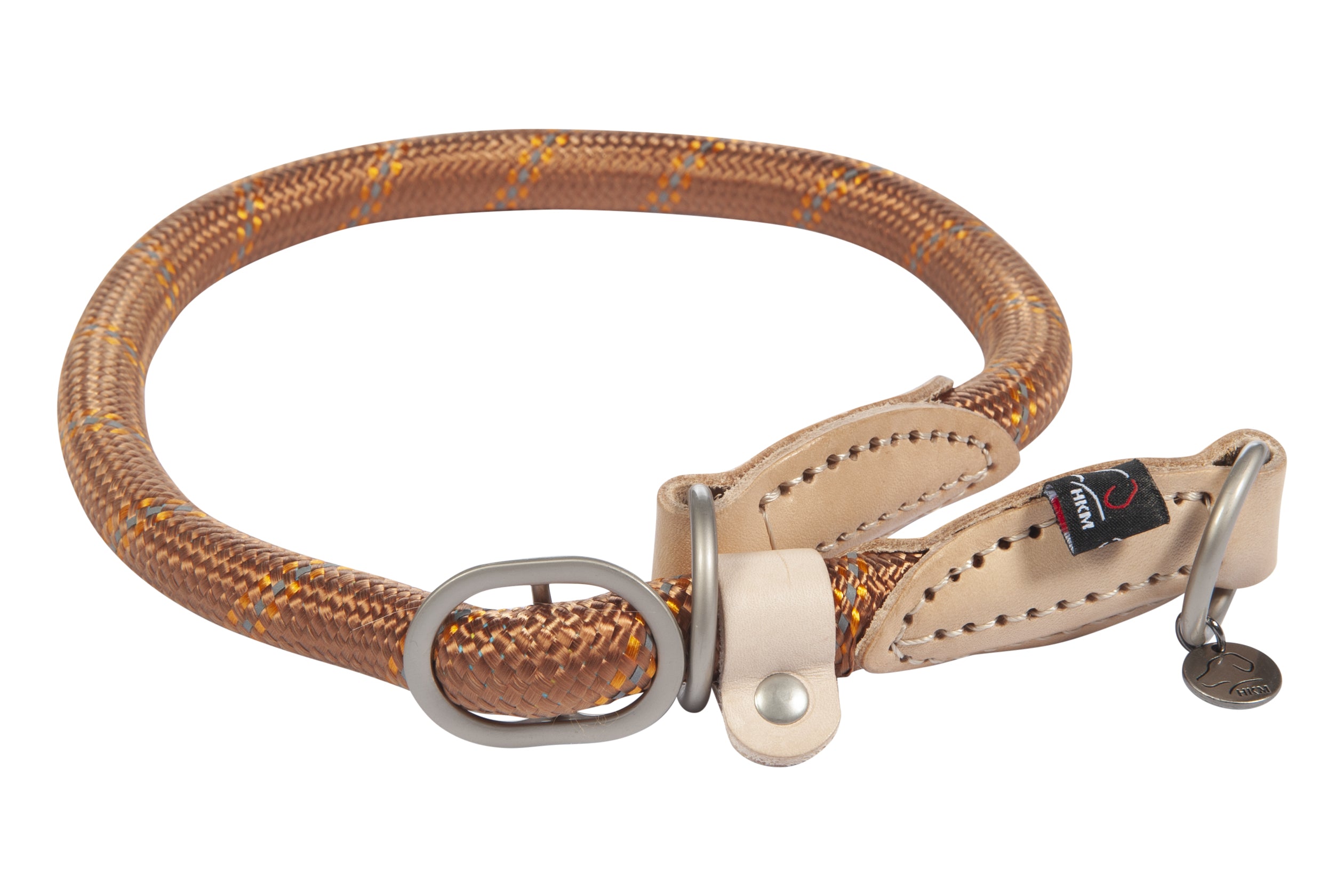 Dogs training collar Anam Cara rope 1000 brandy / S: 1,2 cm