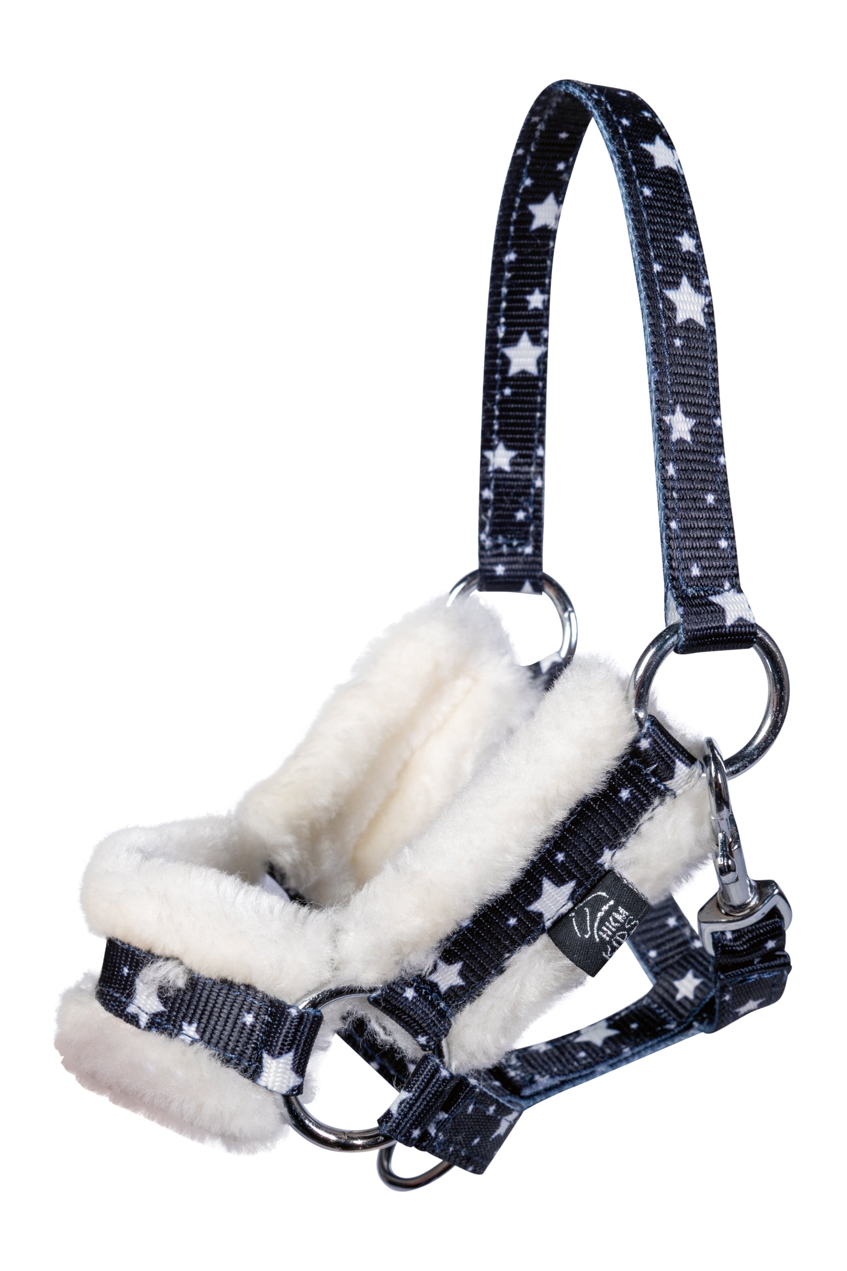 Head collar and lead rope -Hobby Horsing- 8387 navy blue with stars design / pcs.