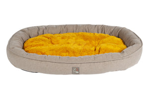 Dog bed Anam Cara oval 2941 taupe/yellow gold / L