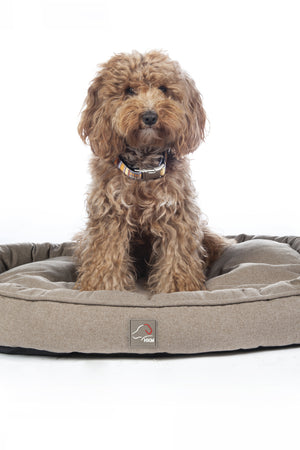 Dog bed Anam Cara oval 2941 taupe/yellow gold / L