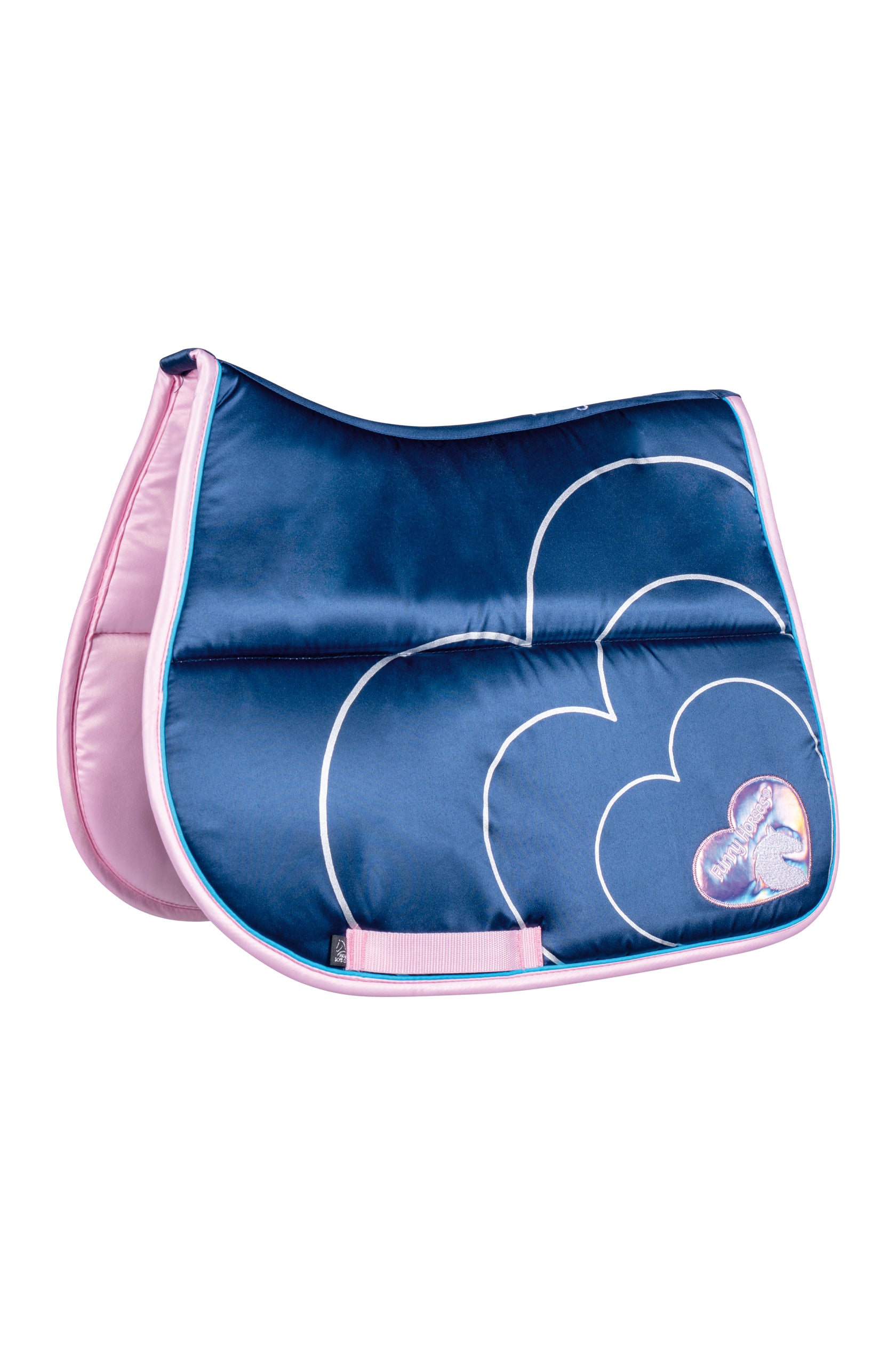 Saddle cloth Funny Horses Hearts 2 in 1 3800 rose / Shetland pony