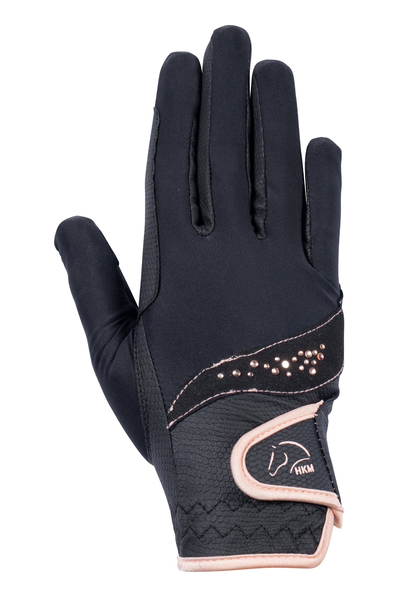 Riding gloves -Rosegold Glamour- Style 9100 black / XXL