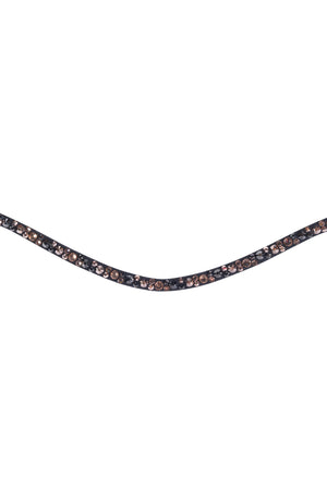 Browband Rosegold Glamour Style 2407 brown/rose-gold / Pony