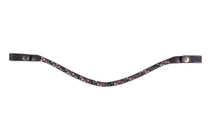 Browband Rosegold Glamour Style 2407 brown/rose-gold / Pony