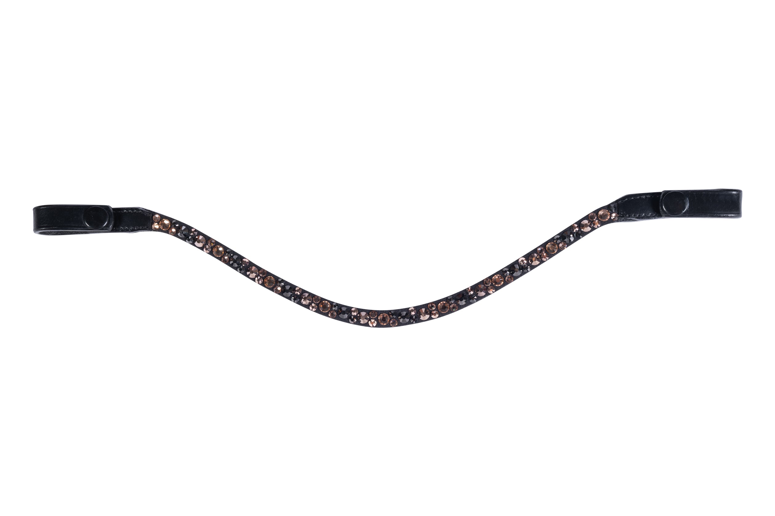 Browband -Rosegold Glamour- Style 9178 black/rose-gold / Full