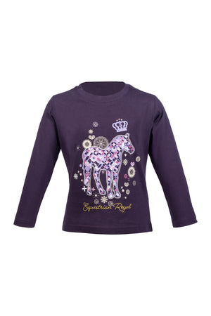 Longsleeve shirt Lola 3300 dark lilac / EU98-104/age 2-4