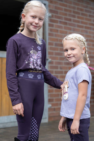 Longsleeve shirt Lola 3300 dark lilac / EU98-104/age 2-4