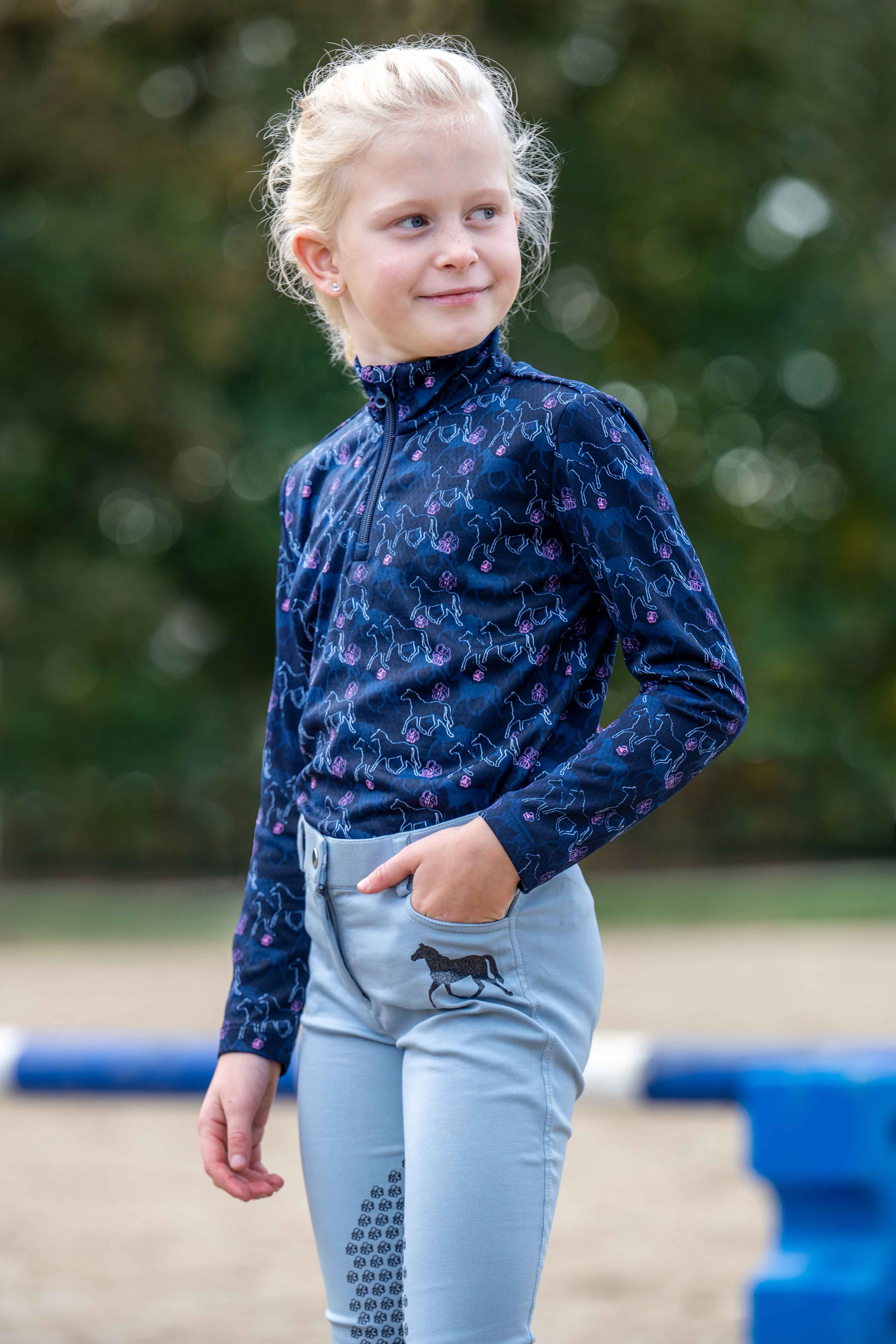 Functional shirt Bria long sleeve 6900 deep blue / EU134/age 7-8