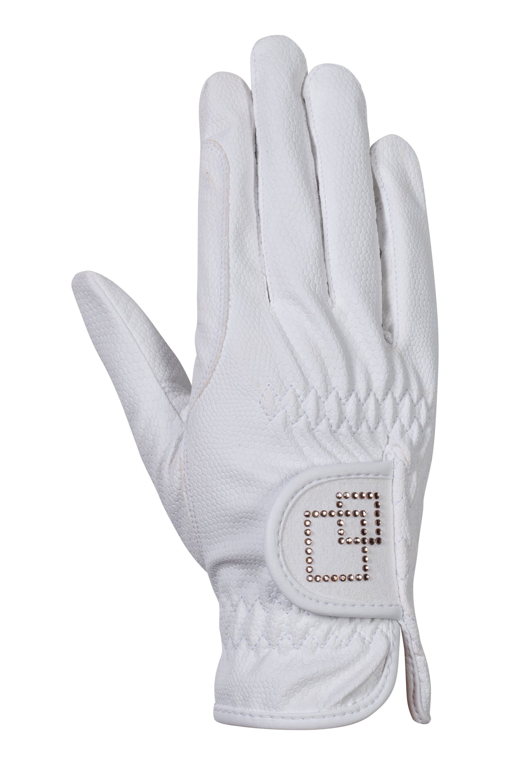 Riding gloves Competition 1238 white/rose / L