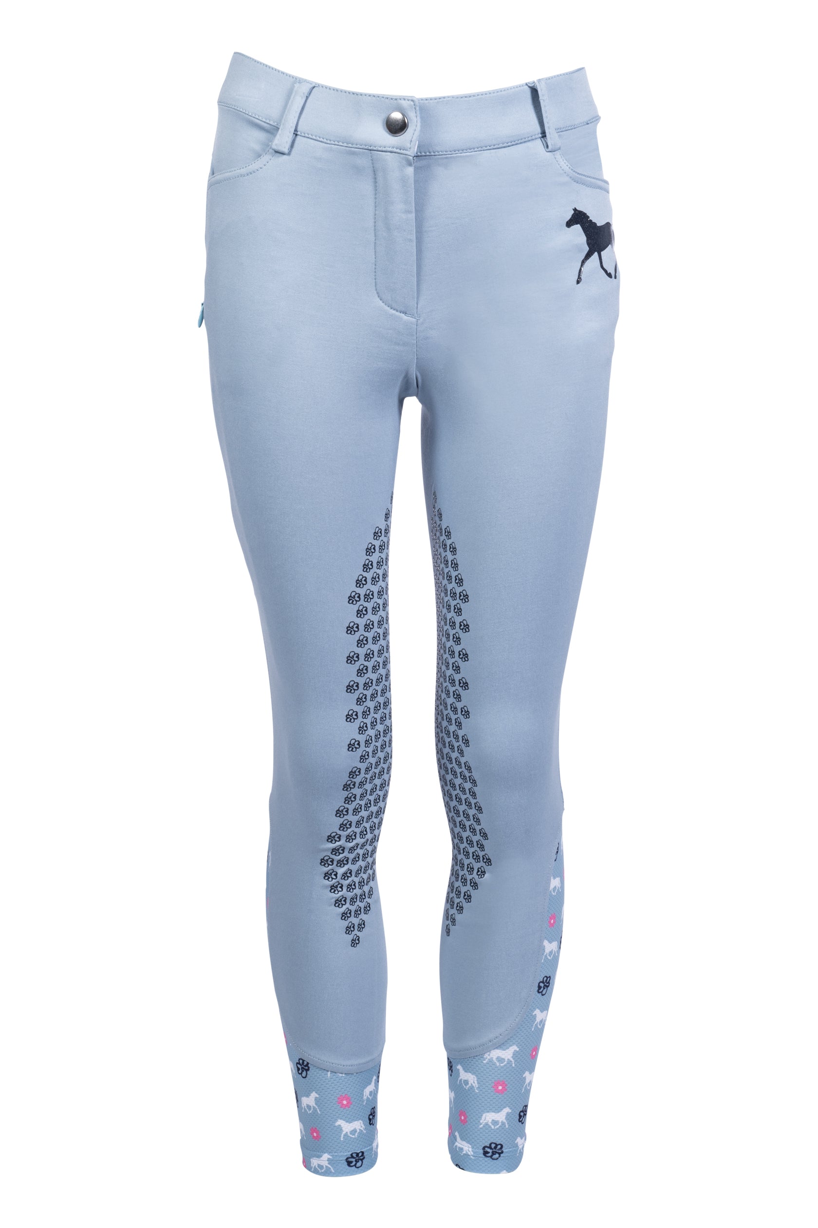 Riding breeches Bria silicone knee patch 6000 smokey blue / EU116/age 5-6