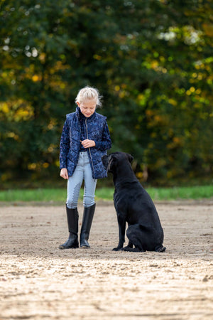 Riding breeches Bria silicone knee patch 6000 smokey blue / EU116/age 5-6