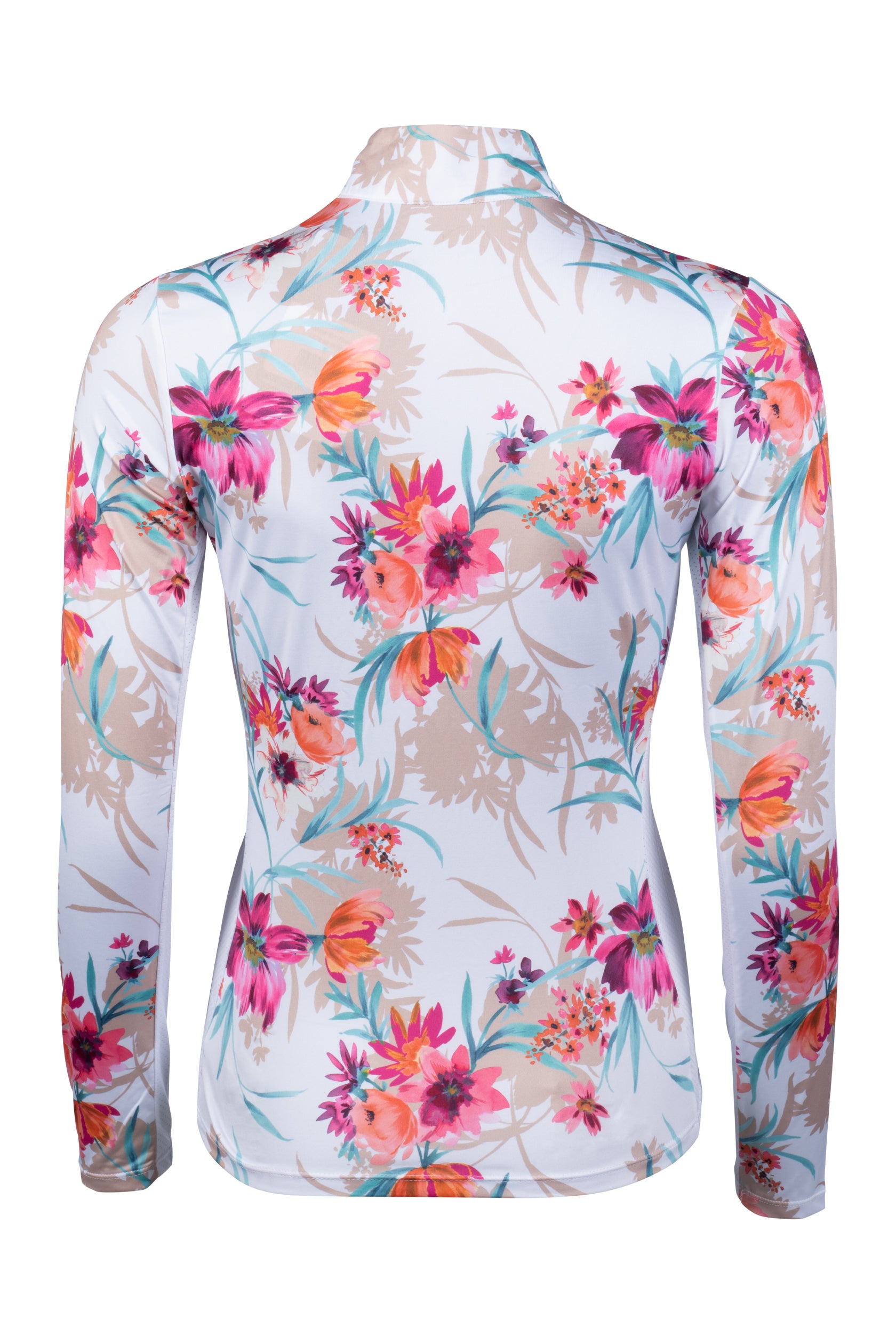 Functional shirt Flower 1239 white/pink / M