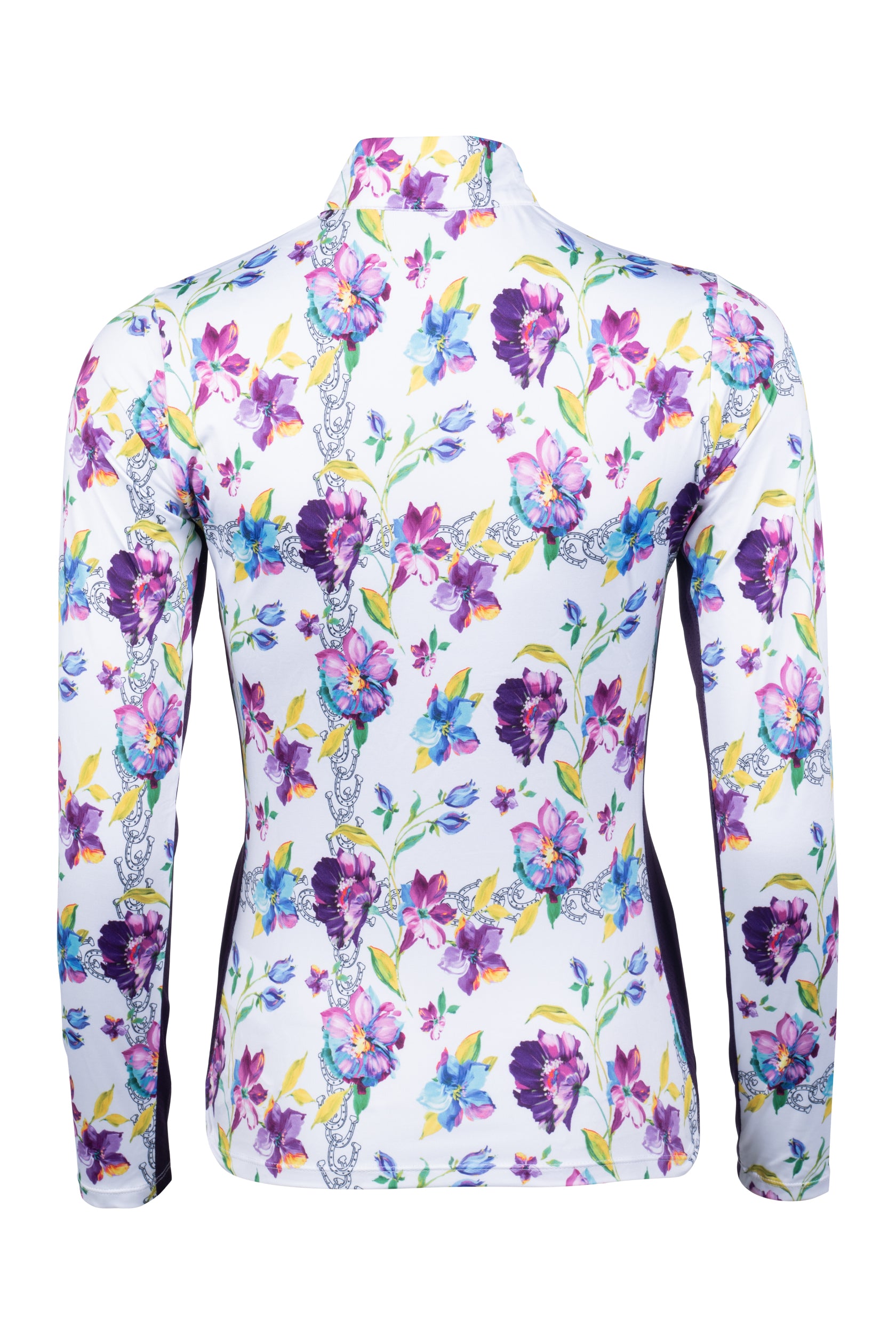 Functional shirt Lilac Flower 1201 white/purple / L