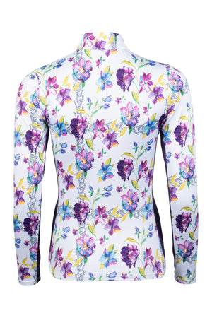 Functional shirt Lilac Flower 1201 white/purple / L