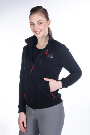 Sweat jacket Team HKM Ladies 9100 black / L