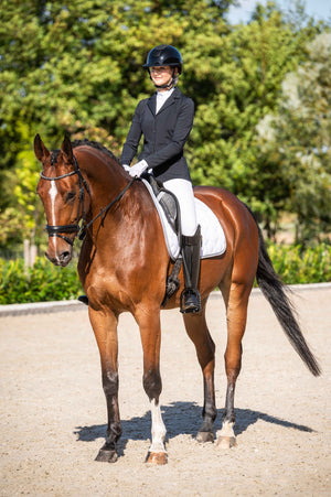 Saddle cloth -Dressage Competition- 1271 white/silver / Pony dressage