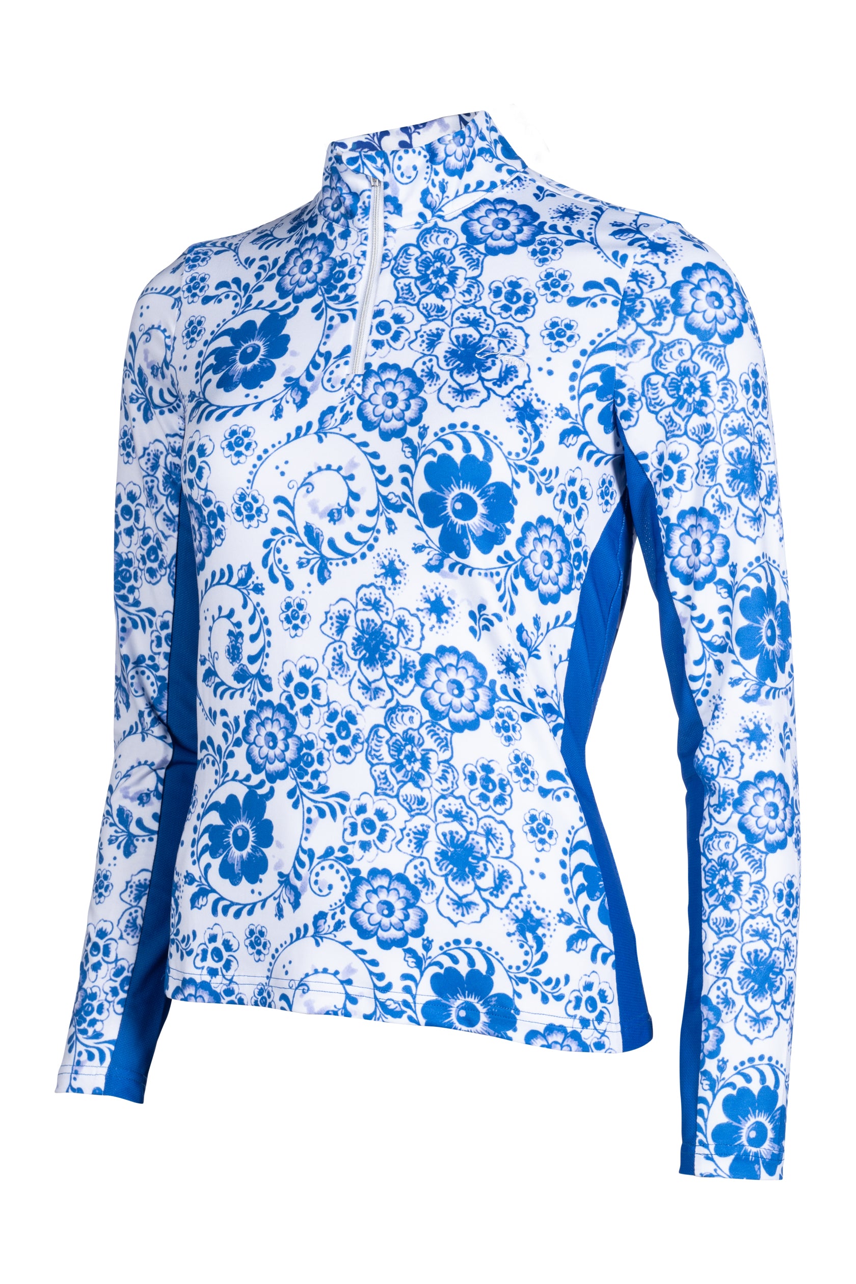 Functional shirt Blue Flower 1265 white/blue / L