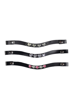 Browbands Hobby Horsing set of 3 3871 rose/silver / pcs.