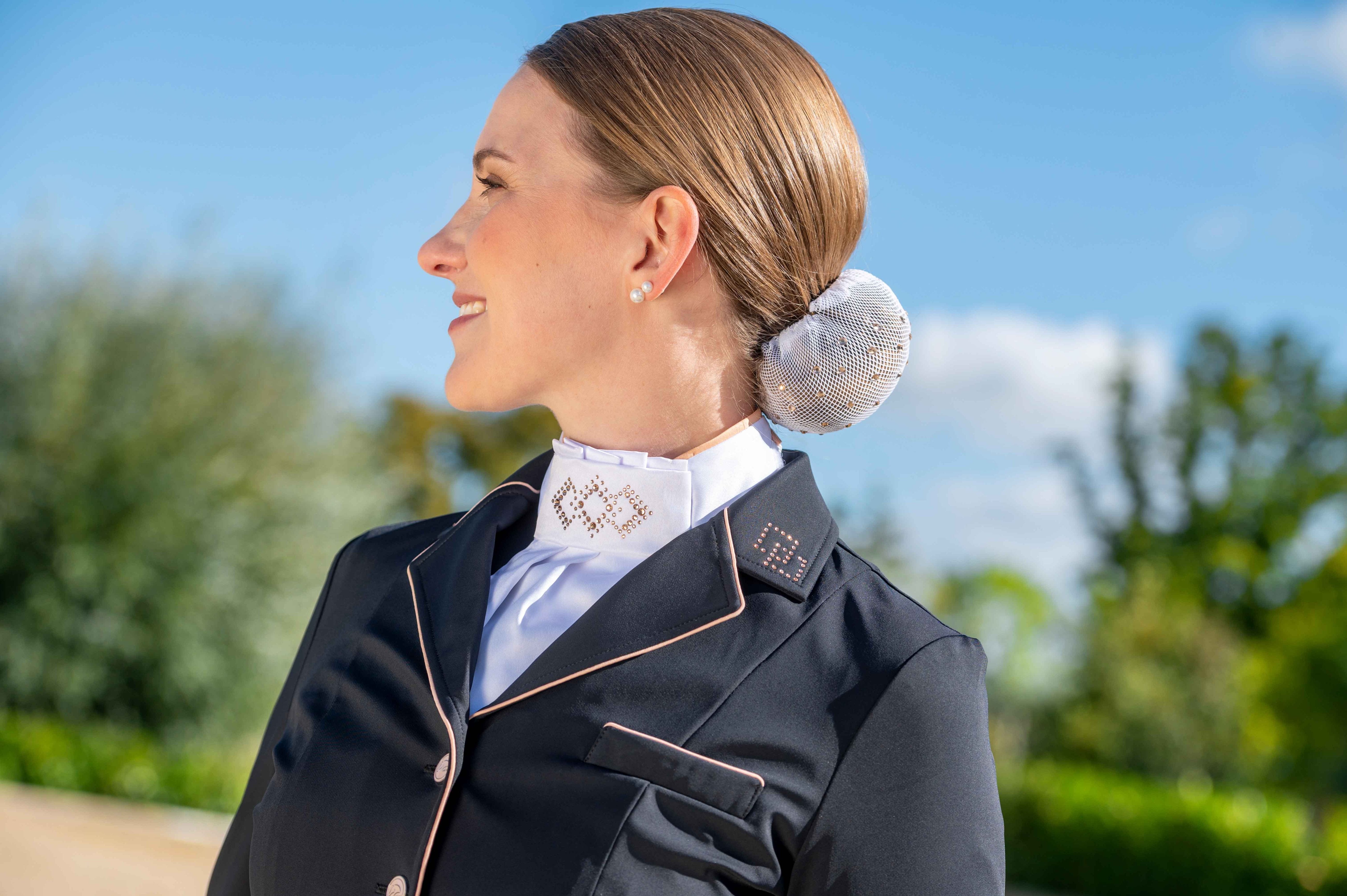 Hair net Rosegolden Sparkle 1200 white / pcs.