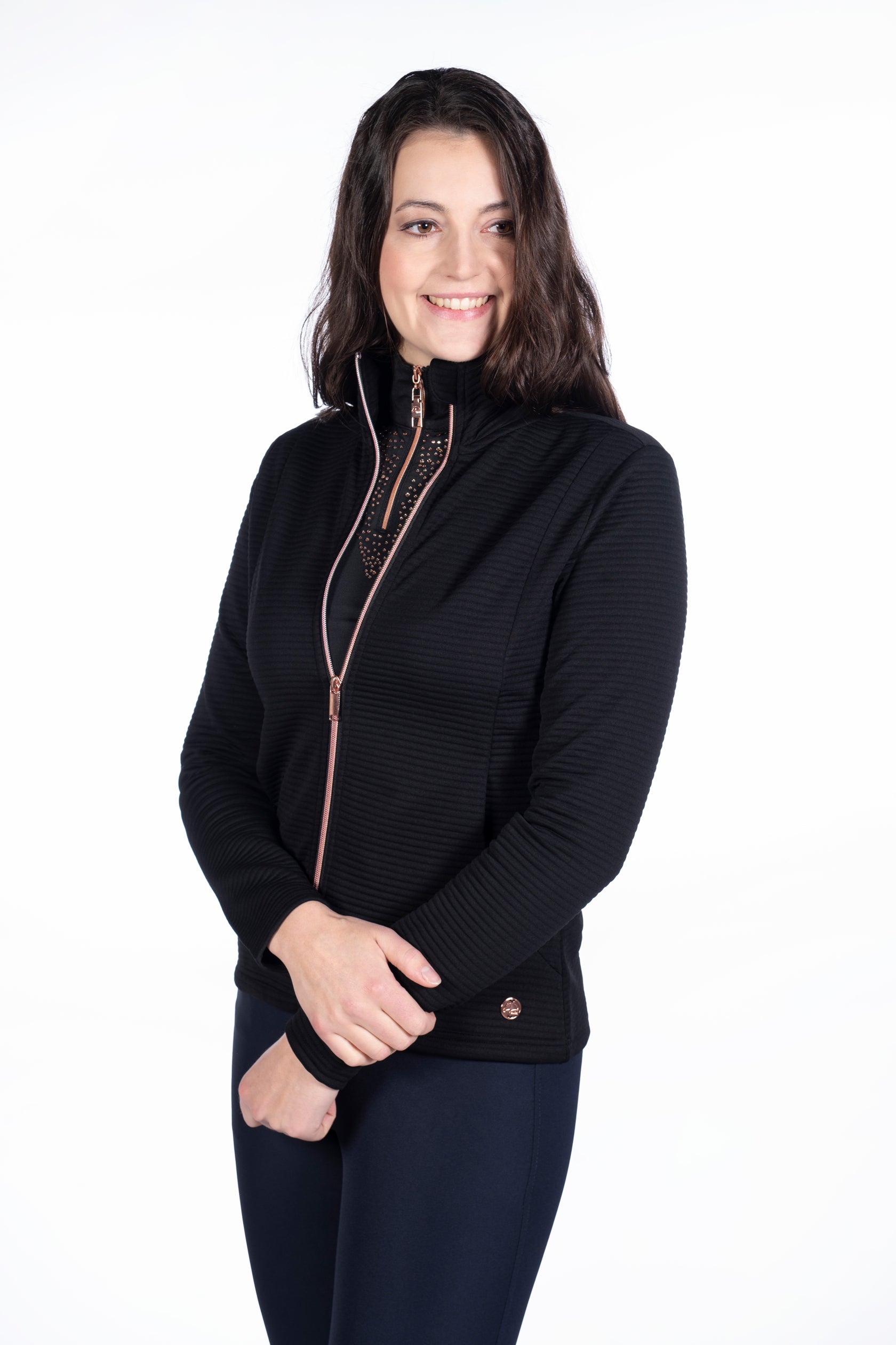 Sweat jacket -Yvonne- 9100 black / XXL