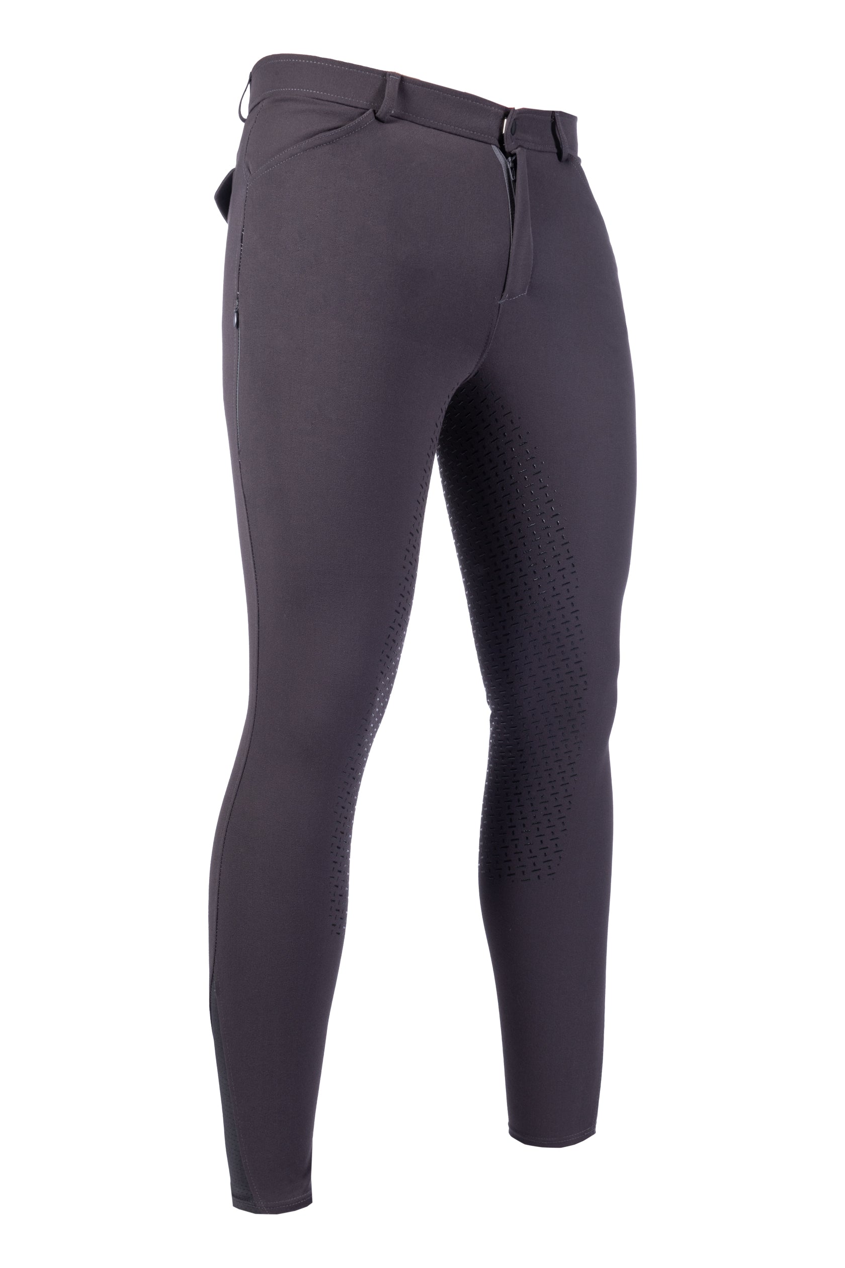 Men's riding breeches -James- sil. full seat 9500 grey / EU56/UK40/US40