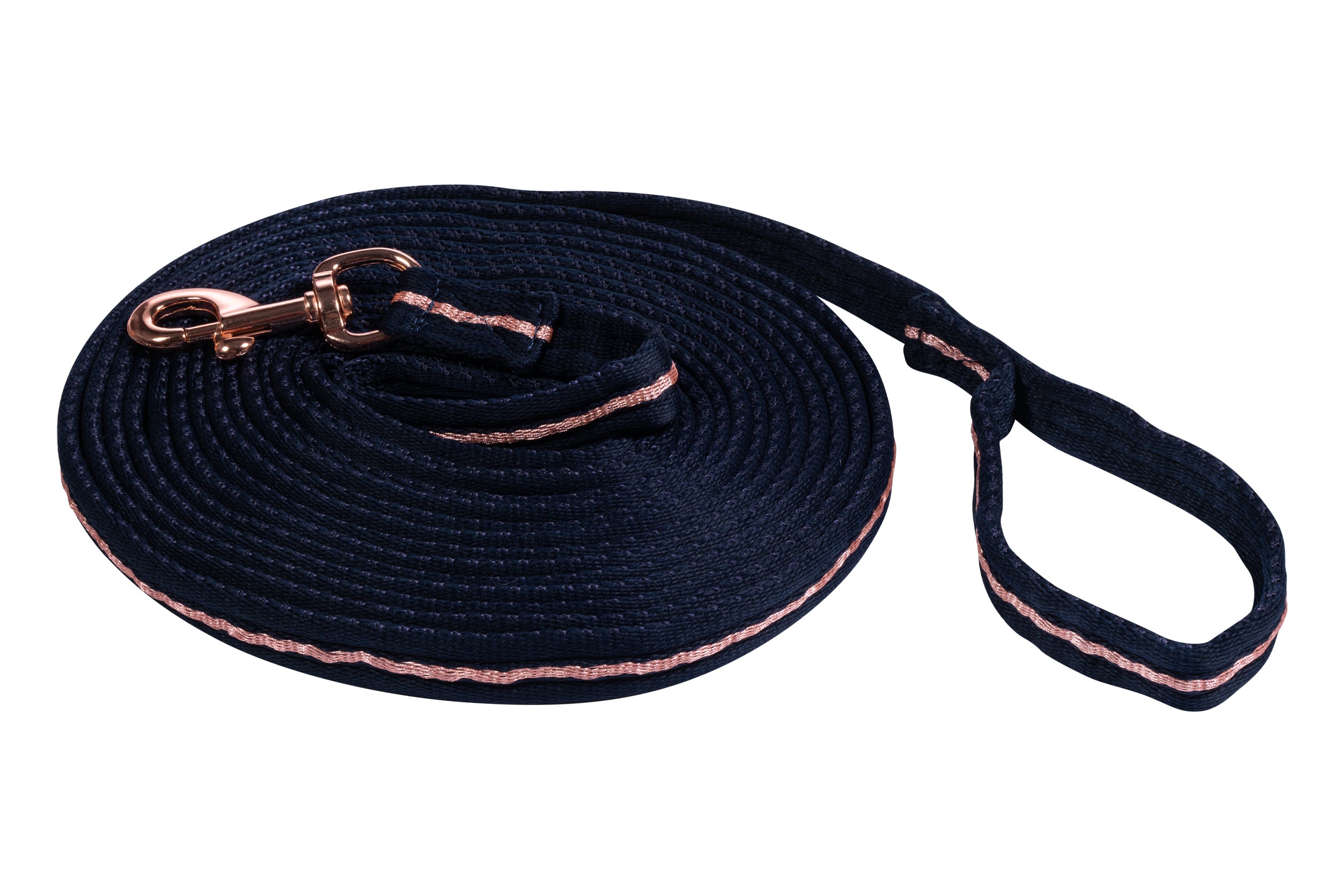 Lunge line Rosegold Glamour Style 6948 navy/rose-gold / 800cm/8m