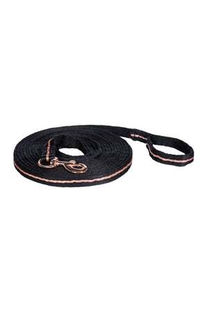 Lunge line -Rosegold Glamour- Style 9178 black/rose-gold / 800cm/8m