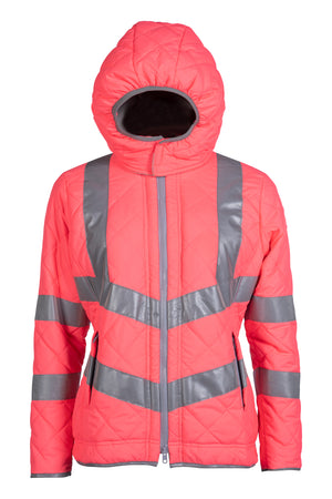 Ladies jacket -Reflective- 8045 neon pink / XXL