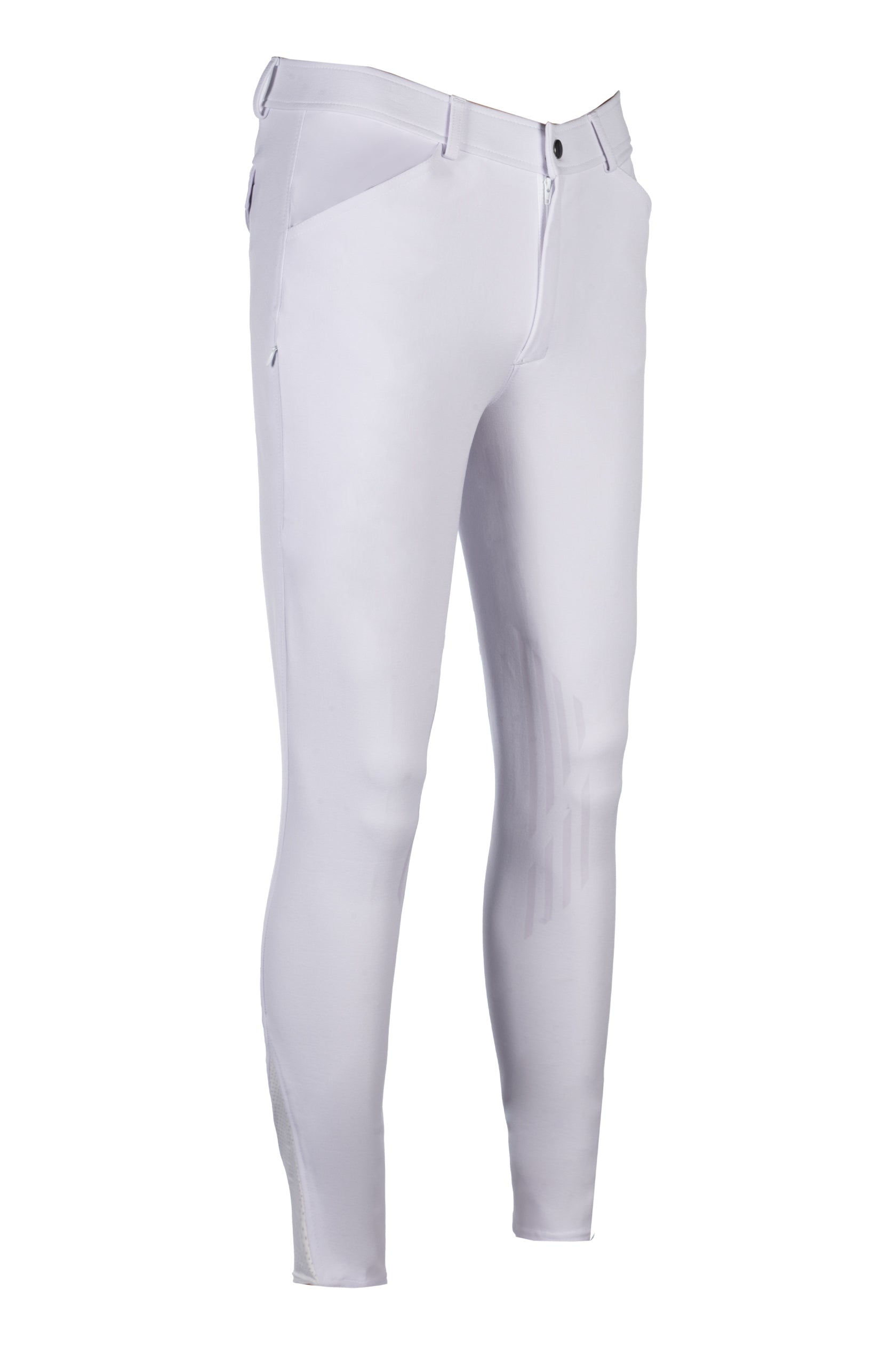 Men's riding breeches James sil.knee patch 1200 white / EU44/UK30/US30