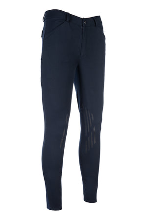 Men's riding breeches -James- sil.knee patch 6900 deep blue / EU56/UK40/US40