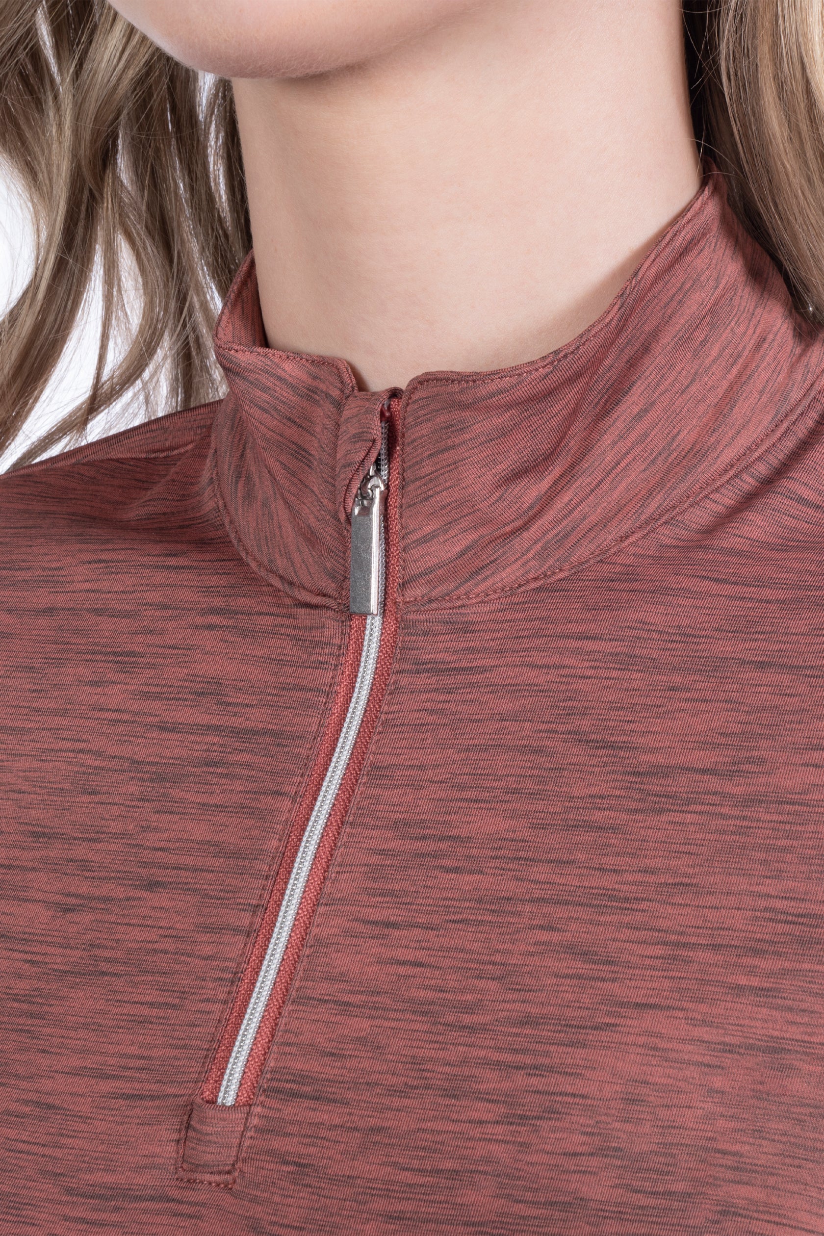 Functional shirt Rosewood Melange 3020 rust coloured / L