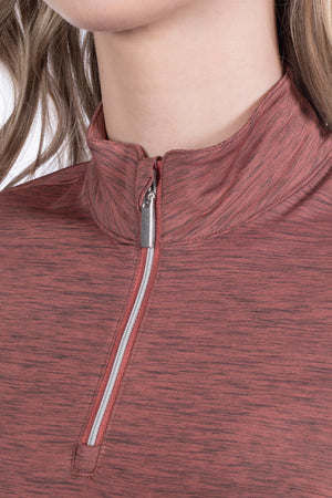 Functional shirt Rosewood Melange 3020 rust coloured / L