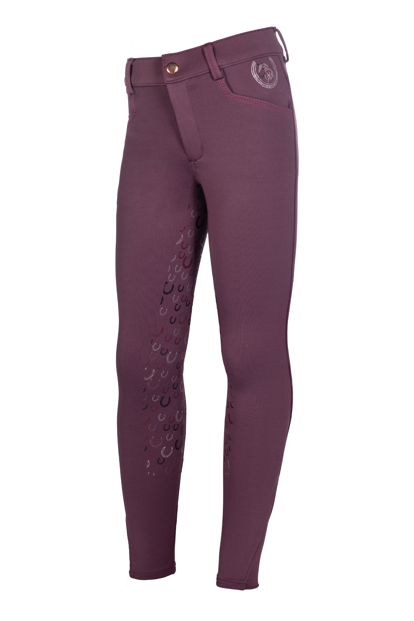 Riding breeches Alva silicone full seat 3300 dark lilac / EU122-128/age 6-7