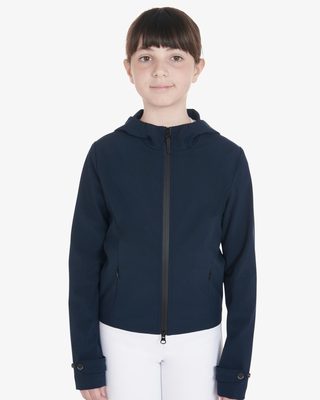 Kids' slim fit softshell jacket in technical fabric