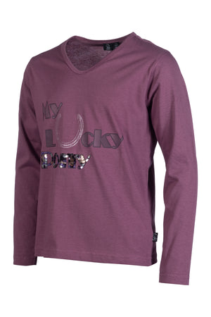 Longsleeve shirt Alva Print 3500 lilac / EU122-128/age 6-7