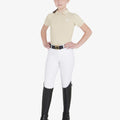 Kids' slim fit polo shirt in antibacterial technical fabric