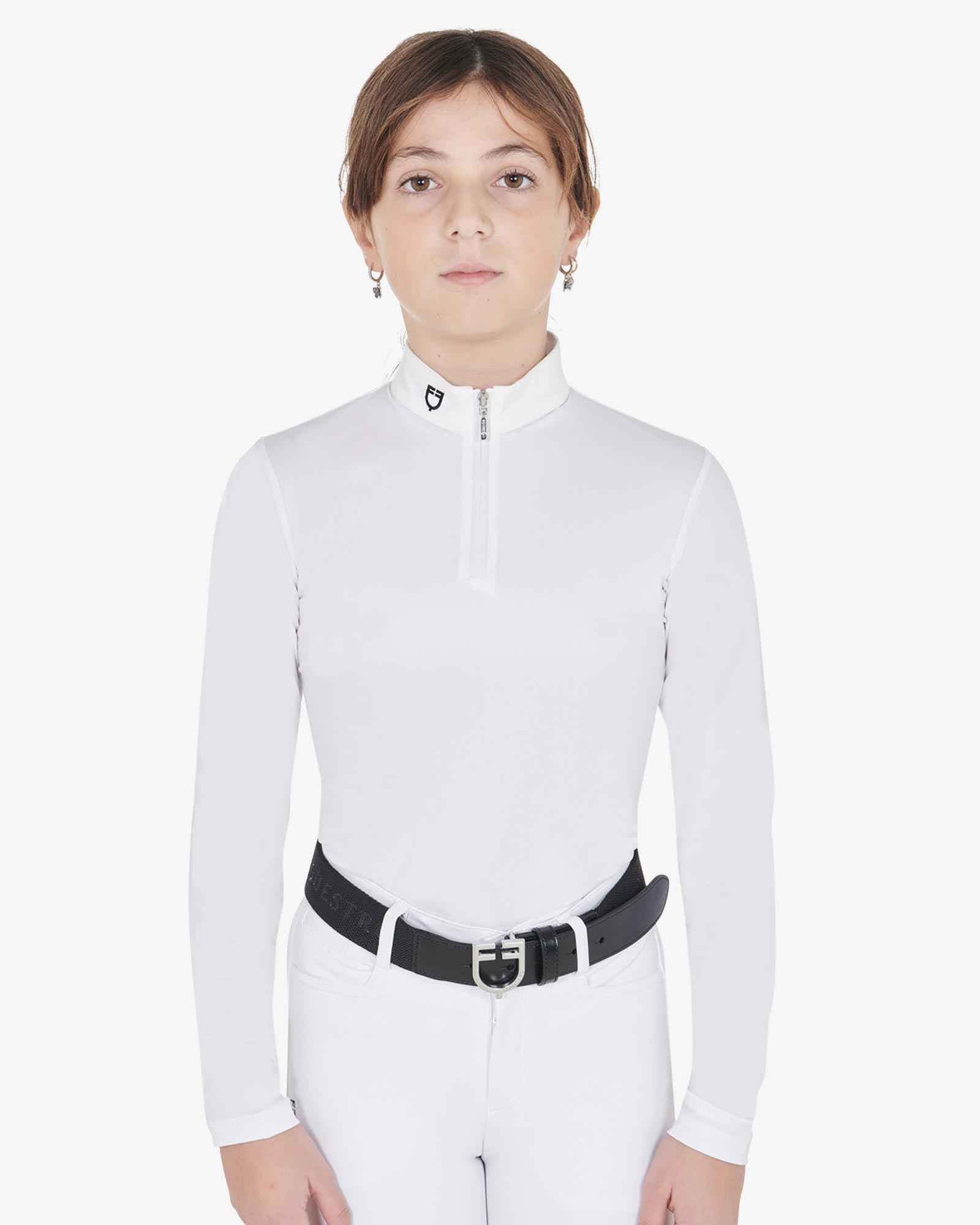 Girls' slim fit anti-UV competition polo shirt