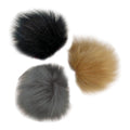 Pom pom for helmet covers, set of 3 8374 brown/grey/black / pcs.