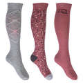 Riding socks Colorado set of 3 3095 red/grey / 35-38