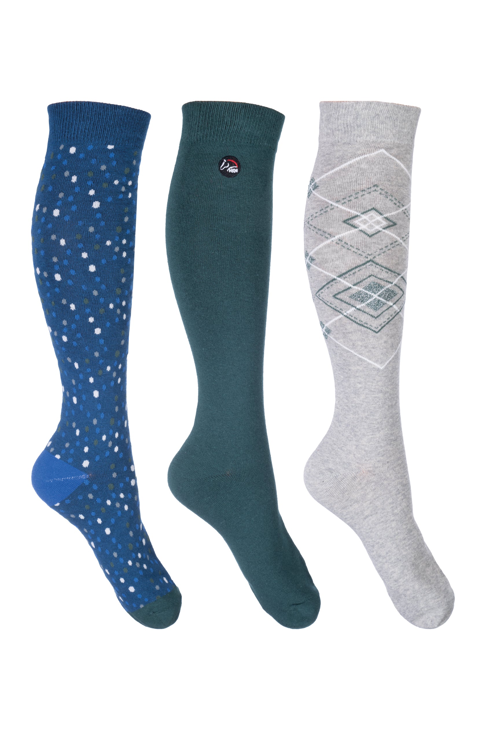 Riding socks Florida set of 3 6950 navy/petrol / 35-38