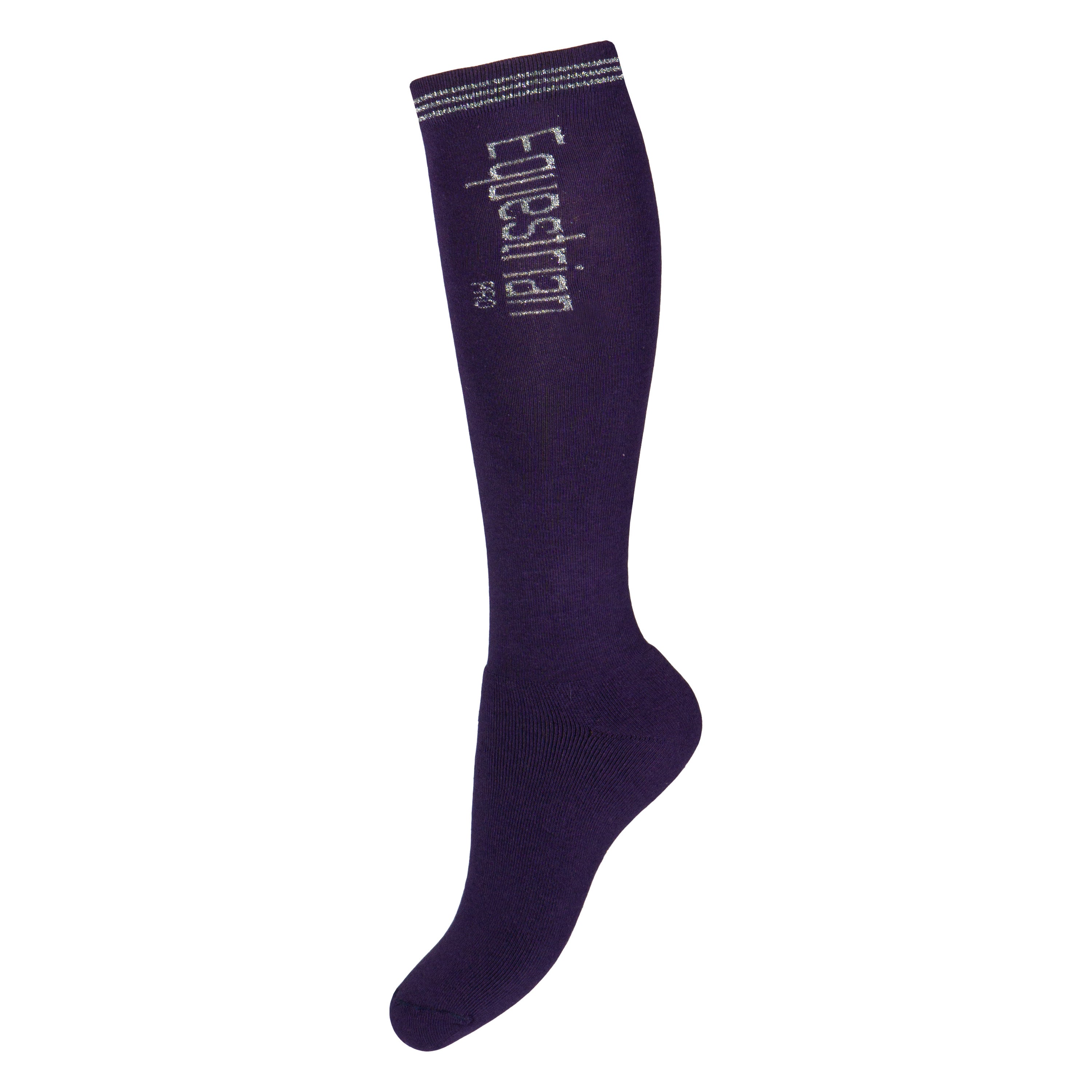 EQUESTRIAN PRO SOCKS, PU= 3 COLOUR/SIZE NIGHT SHADE / S