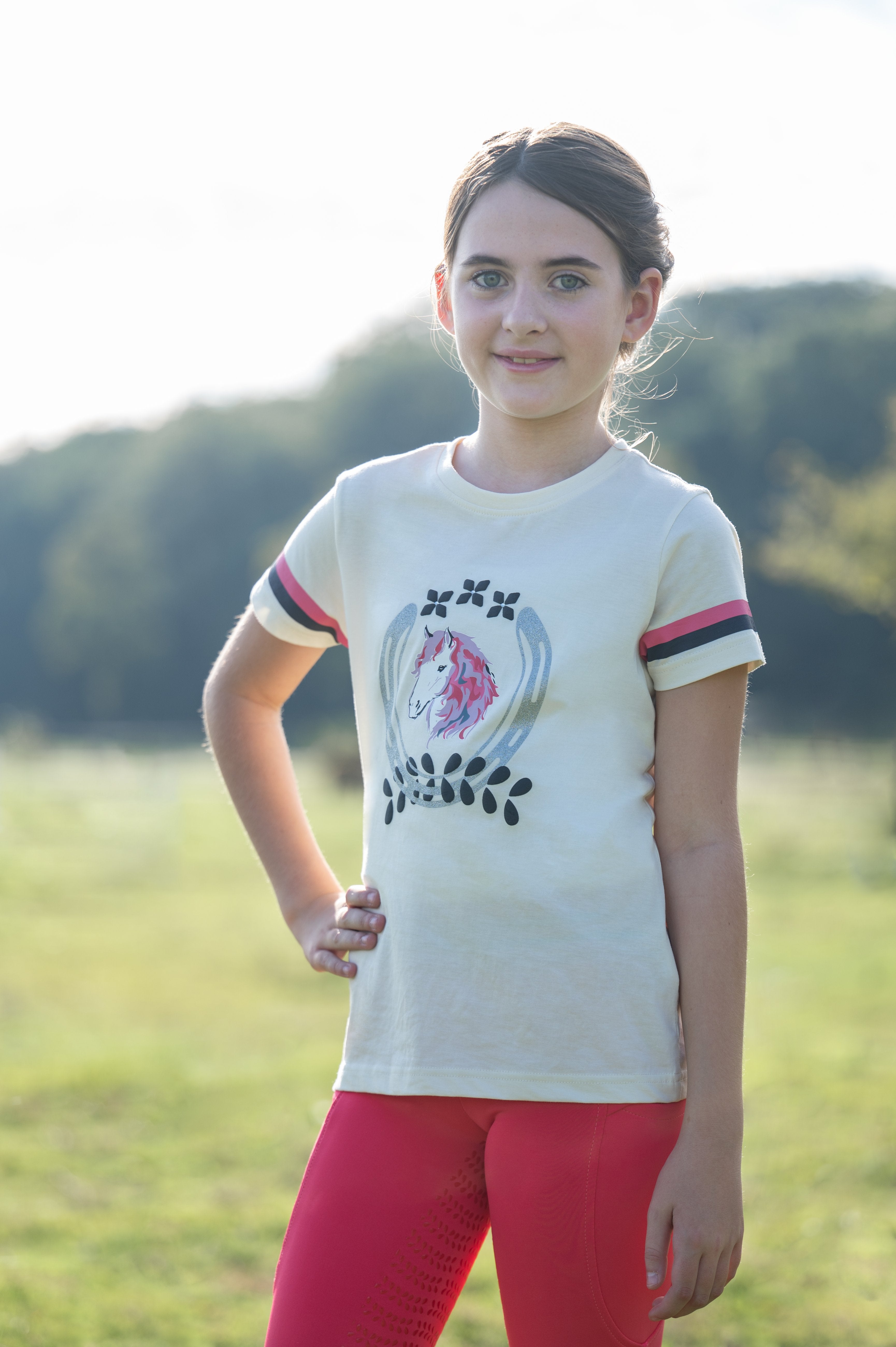 T-shirt -Aymee- 1900 cotton white / EU146-152/age 9-11