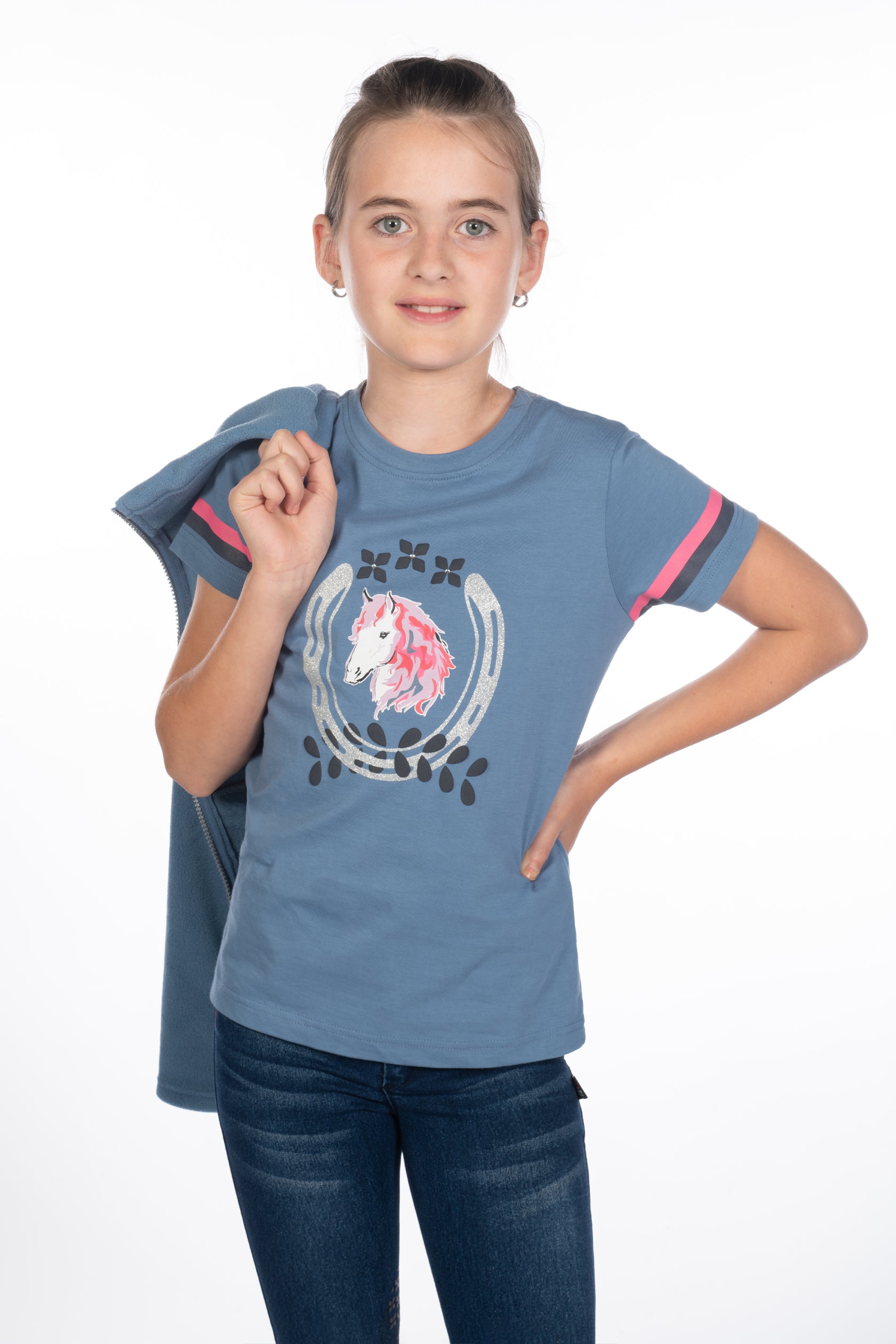 T-shirt -Aymee- 6000 smokey blue / EU146-152/age 9-11